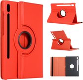 Coque Samsung Galaxy Tab S9 Plus / S9 FE Plus Rouge - Étui pour tablette Samsung tab S9 Plus / S9 FE Plus - Book case rotatif à 360° - Ntech