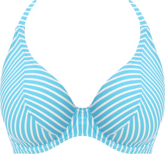 Freya JEWEL COVE YOUR HALTER BIKINI TOP Haut de bikini femme - Rayure turquoise - Taille 85E