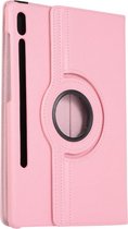 Draaibaar Hoesje - Rotation Tabletcase - Multi stand Case Geschikt voor: Samsung Galaxy Tab S8 Plus 2022 / S7+/ S7 Plus / Tab S7 FE 5G 12.4 inch 2020 - licht roze