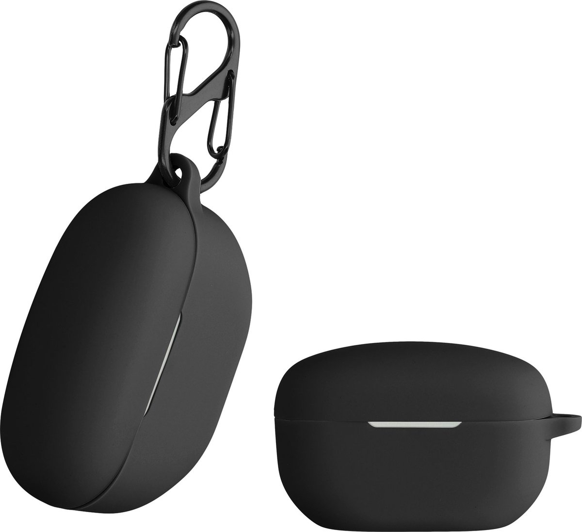 kwmobile Hoes geschikt voor Sony WF-1000XM5 - Siliconen cover voor oordopjes in zwart