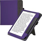 kwmobile flip cover voor e-reader - geschikt voor Tolino Epos 3 - Van imitatieleer en -suède - In paars / donkergrijs
