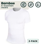 2-pack Austin Bamboe T-shirts Rond - Wit