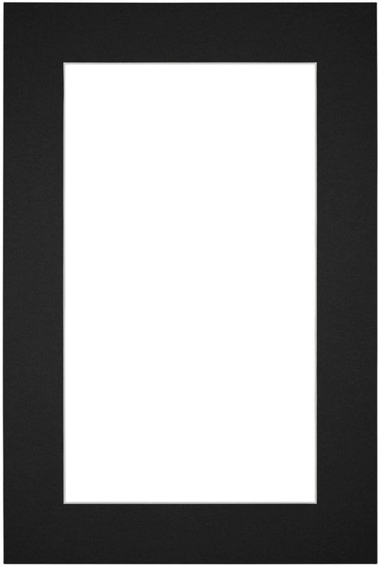 Passe-Partout Fotomaat 30x50 cm - Lijstmaat 40x60 cm - Zwart - Museumkarton - Fotolijst niet inbegrepen