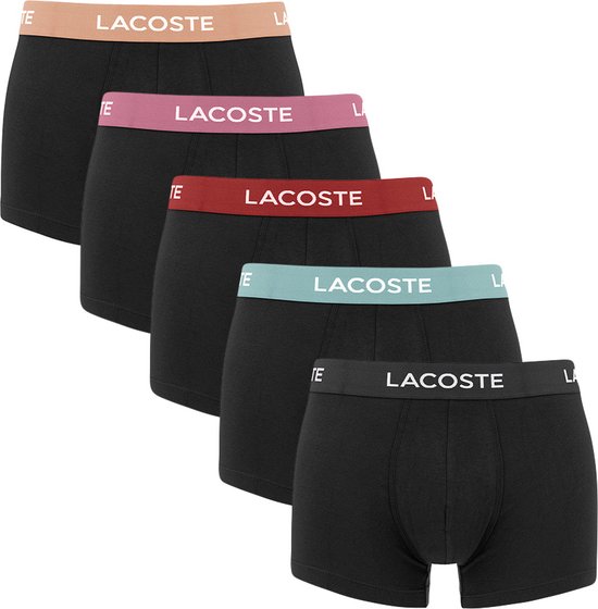 Lacoste Casual Witte Boxers Homme Multipack Zwart 5-Pack 5H5203 - Taille M