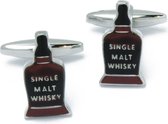 Manchetknopen - Whisky Flessen Single Malt Bruin en Zwart