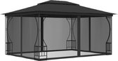 The Living Store Pavilion 300x400x265cm - Antraciet - Staal en polyester - UV-bestendig