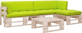 The Living Store Lounge set Palette - 110 x 65 x 55 cm - Salon de jardin en bois