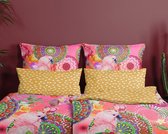 HIP Dekbedovertrek "mandala's, bloemen en roze papegaai" - Multi - (240x200/220 cm) - Katoen Satijn