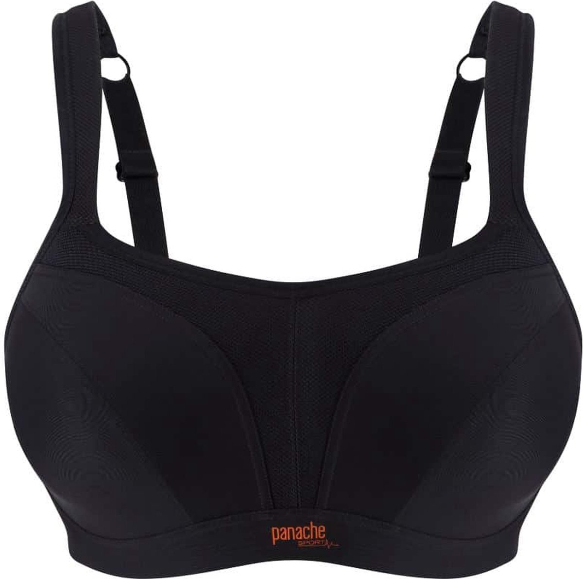 Panache - Sport bh met beugel - Zwart - 70C