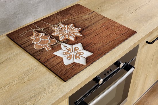 Inductiebeschermer - Kerstkoekjes - 91.2x52 cm - Inductiebeschermer - Inductie Afdekplaat Kookplaat - Inductie Mat - Anti-Slip - Keuken Decoratie - Keuken Accessoires
