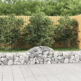 The Living Store Schanskorven - Decoratieve geluidsisolerende tuinbarrières - 200 x 30 x 40/60 cm - gegalvaniseerd ijzer
