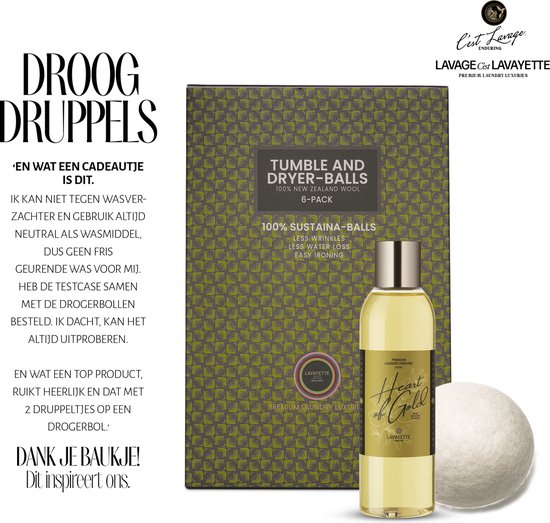 Boules de séchage Lavayette XL - Boules de séchage - Boules de séchage - Boule de lavage - 100 % laine de mouton de Nouvelle-Zélande - Respectueux de Environnement- et des animaux - 6 pièces