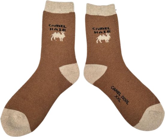 Warme Sokken met Kameelhaar - Heerlijke Winter Thermo sokken van Badstof & Kameelwol - maat 41-45