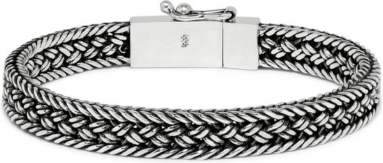 SILK Jewellery - Zilveren Armband - Mesh - 262.23 - Maat 23,0