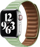 Mobigear Watch bandje geschikt voor Apple Watch Bandje Magneetsluiting | Mobigear Bumpy - 49/45/44/42 mm - Groen