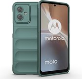 Coverup Hands-On Rugged Back Cover - Geschikt voor Motorola Moto G54 Hoesje - Groen