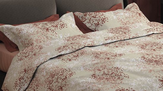 Housse de couette Romanette Calanche - Simple - 140x200/220 cm - Beige/ Terra