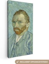 Canvas Schilderij Zelfportret - Vincent van Gogh - 40x80 cm - Wanddecoratie