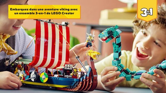31132 - LEGO® Creator - Le Bateau Viking et le Serpent de Midgard