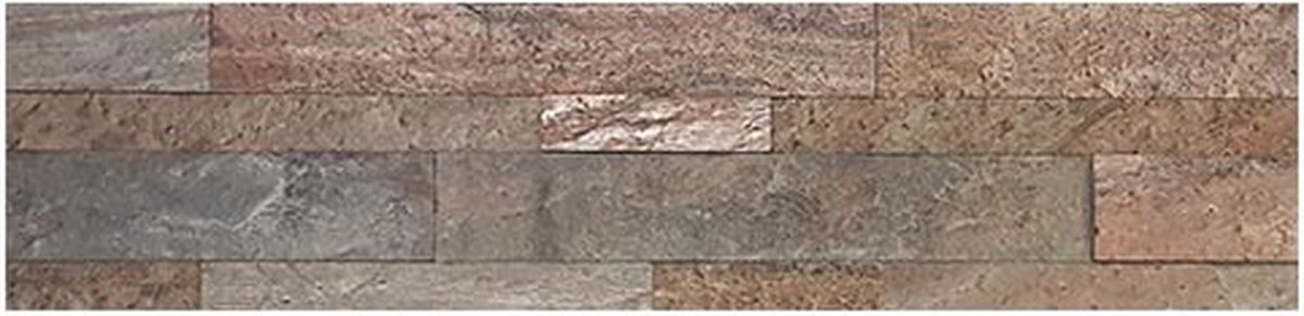 Zelfklevende Steenstrip - Natuursteen - Koper Shine - Reliëf - 60x15cm