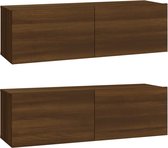 vidaXL-Tv-meubelen-2-st-wandgemonteerd-100x30x30-cm-hout-bruineiken