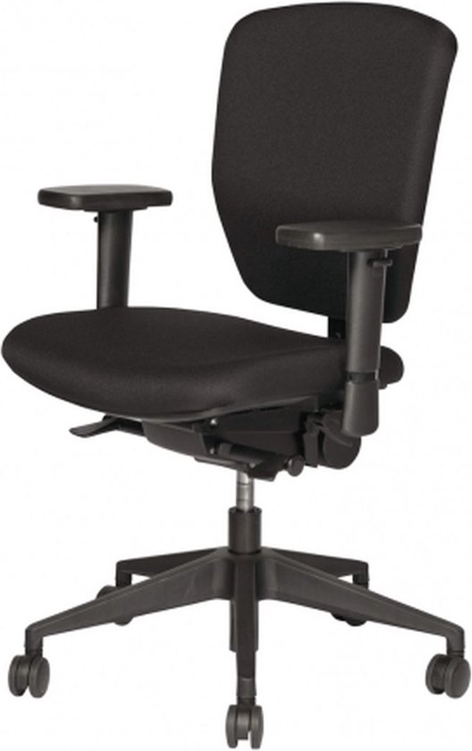 Chaise de bureau ergonomique | ARBO - 1813-NPR |  tissu assise et dossier noir / noir