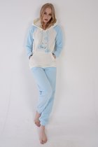 Vienetta - Dames Fleece Pyjama Set, Lange Mouwen - XL