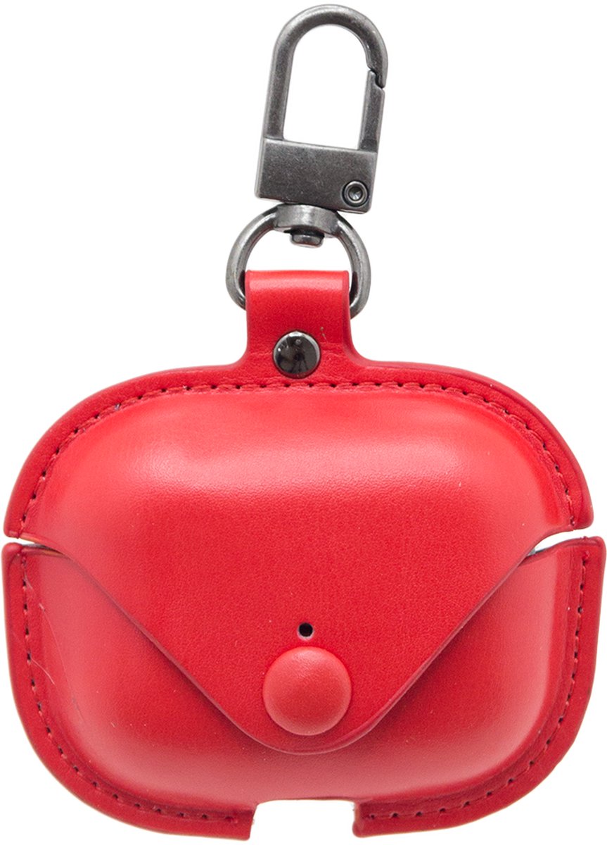 Premium Hoesje Geschikt Voor Airpods 3 Case Rood Oplaadcase Leer