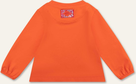 Tempo l.sl. T-shirt 17 Solid with artwork Oilily Smiley Logo Orange: 116/6yr