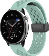Siliconen bandje - geschikt voor Samsung Galaxy Watch 6 (Classic) / Watch 5 (Pro) / Watch 4 (Classic) / Watch 3 41 mm / Active / Active 2 / Watch 42 mm - mintgroen