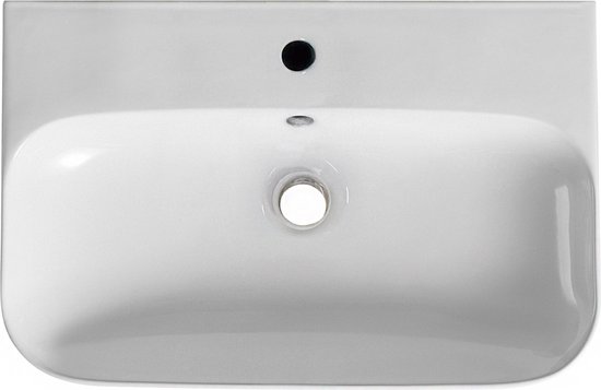 Vasque à suspendre Sub Finta 65,5 x 42 x 16,5 cm, blanc brillant
