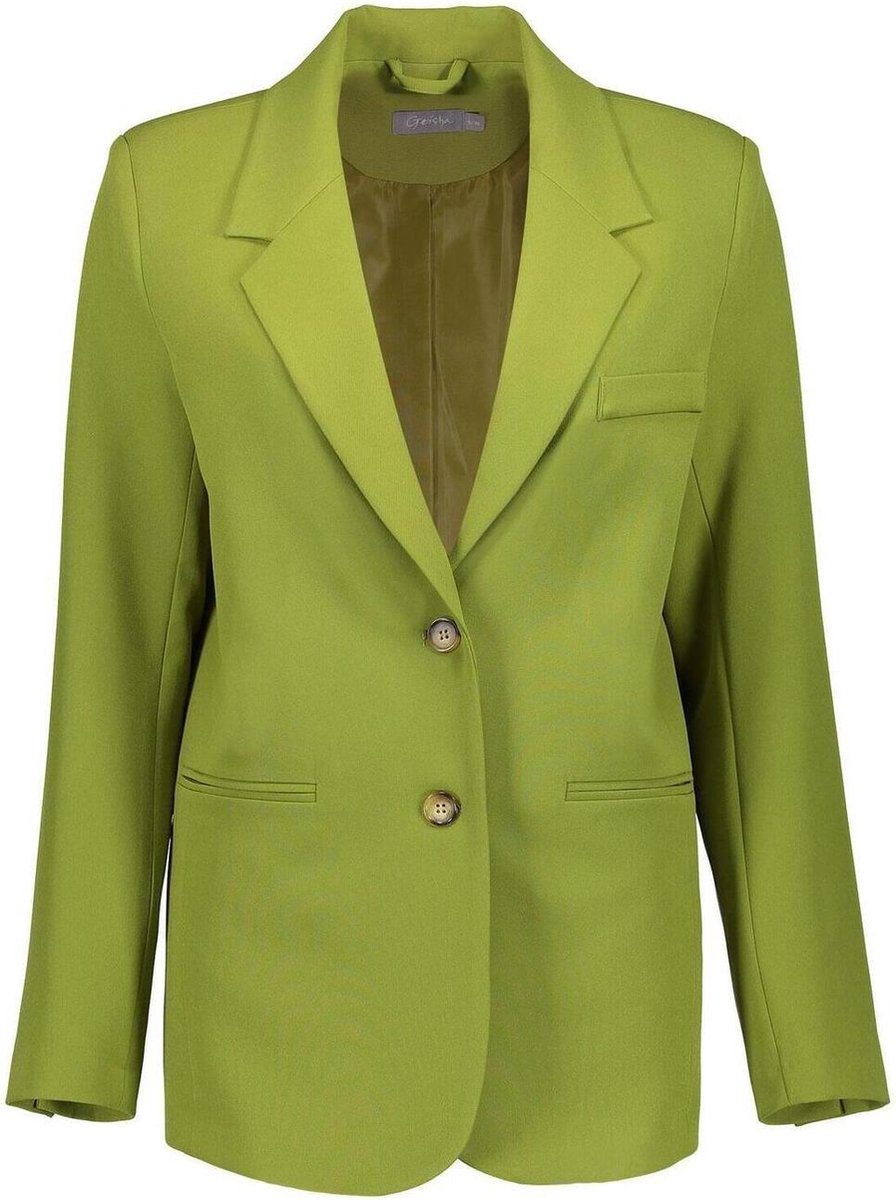 Geisha Blazer Uni Blazer 35820 32 Olive Dames Maat - XL