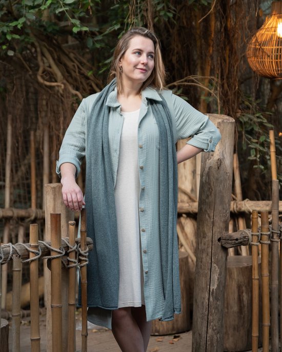 Knit Factory Lily Dress - Robe pour femme à col rond - Robe droite - Manches courtes - Robe pour le printemps et l'été - Beige - M