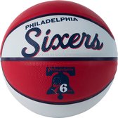Wilson Team Retro Philadelphia 76ers Mini Ball WTB3200XBPHI, Unisex, Wit, basketbal, maat: 3