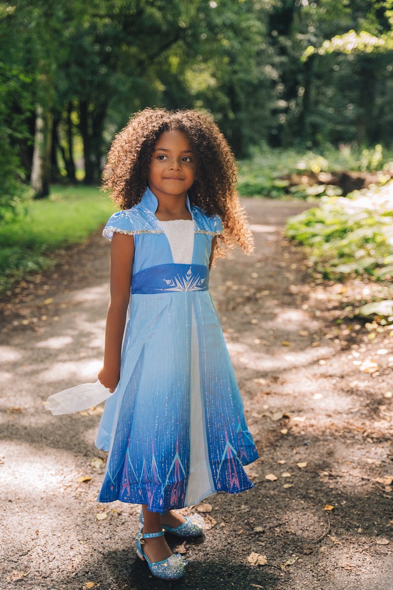 Prinsessenjurk meisje - Verkleedkleding meisje - Carnavalskleding - Het Betere Merk - (130) - Tiara - Kroon - Toverstaf - Haarvlecht - Handschoenen - Verkleedjurk - Prinsessen speelgoed - Verjaardag meisje - Kleed — afbeelding 4