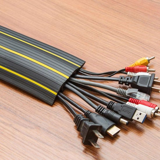 Cache-câbles de sol, protecteur de câble de sol 3 m 3 canaux peuvent  contenir des
