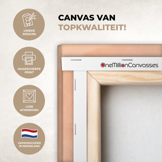 Toile Peinture Été - Plage - Proverbes - 60x40 cm - Décoration murale