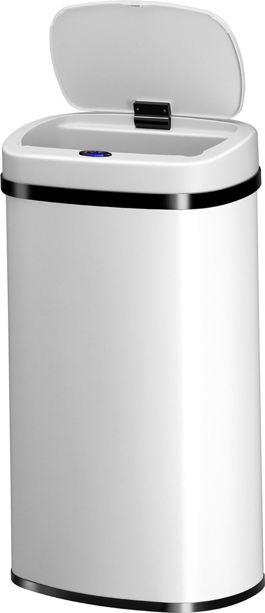 Goedkoopste Automatische Prullenbak / Afvalemmer / Sensorprullenbak - 60 Liter - Wit - Rechthoek