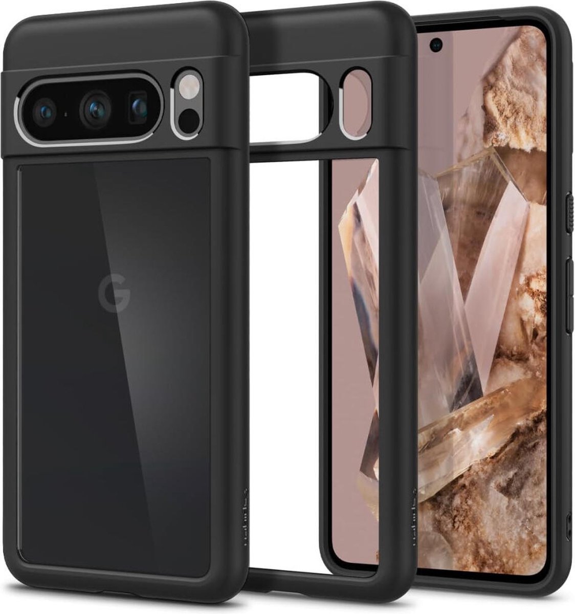 Spigen Ultra Hybrid Google Pixel 8 Pro Hoesje Back Cover Zwart