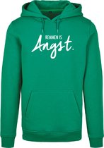 Wintersport hoodie forest green S - Remmen is angst - wit - soBAD. | Foute apres ski outfit | kleding | verkleedkleren | wintersporttruien | wintersport dames en heren