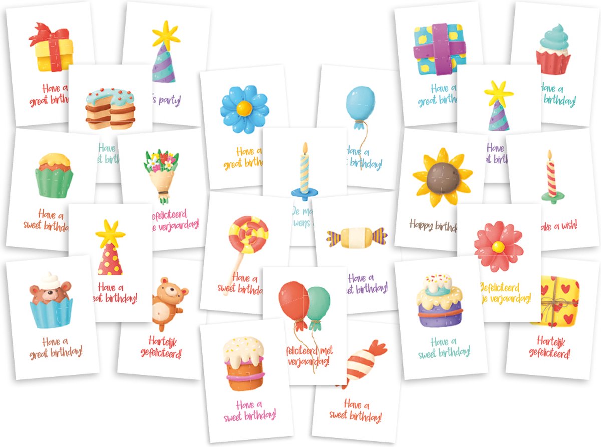 Fabrikten Ansichtkaarten - set - Sweet Surprise - 24 st - A6