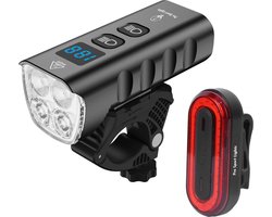 Fietsverlichtingsset Pro Sport Lights - 1800 en 100 Lumen - Performance - koplamp en achterlicht Fiets MTB/Racefiets