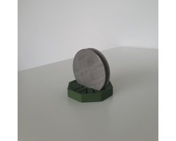 Omslag van Puck Screen Houder - Met 2x 58 mm puck screen - Koffie Distributie Filter houder - 58,5 mm - 53,3 mm - 51 mm - 2 in 1 houder - groen