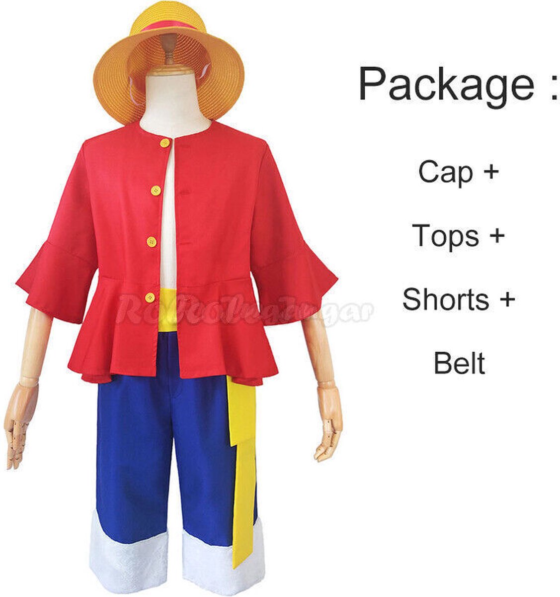 One Piece Cosplay Luffy Monkey D. Luffy Kleding Manga