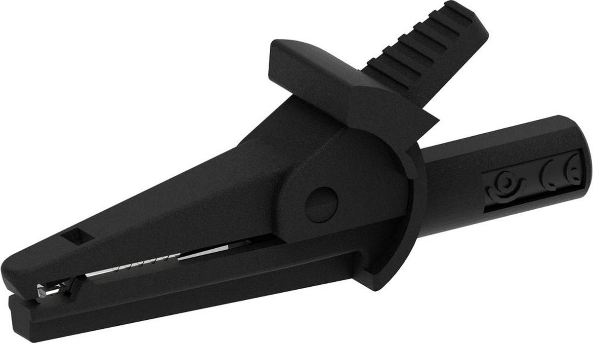Electro PJP 5002-IEC-d4-CD1-N Krokodillenklem Zwart Klembereik (max.): 9 mm Lengte: 51 mm 1 stuk(s)