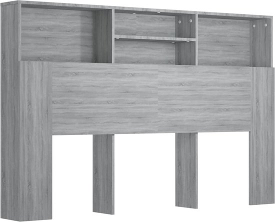 vidaXL Armoire de tête de lit Chêne Sonoma gris 160 x 19 x 103,5 cm