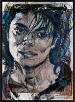 Michael Jackson 02 print 51x71 cm *ingelijst & gesigneerd