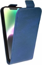 Rosso Element Verticale Flip Case Geschikt voor Apple iPhone 15 Plus | Portemonnee Book Case | Hoesje met Pasjeshouder | Magneetsluiting | Twee Pasjes | Blauw
