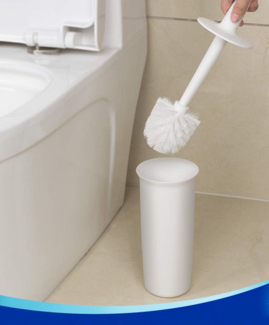 Ensemble brosse WC et support blanc sanitaire - PAREDES