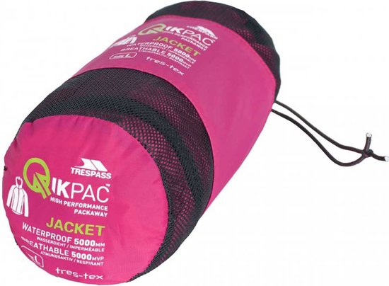 Trespass Kinderen/Kinderen Qikpac X Unisex Packaway Jacket (Vuursteen
